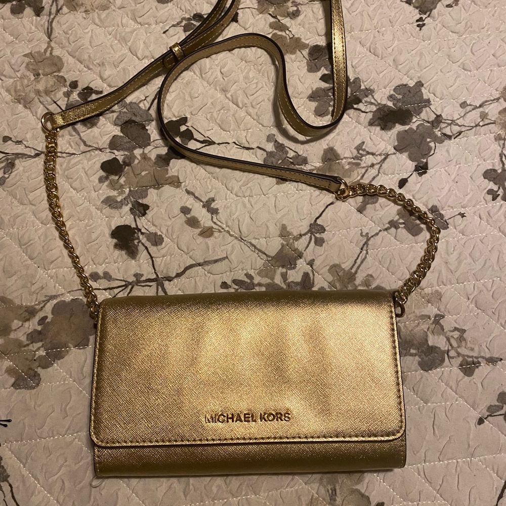 Michael Kors gold crossbody